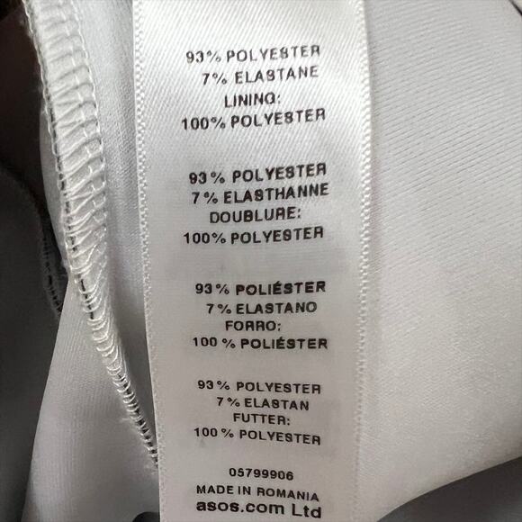 ASOS Maternity One Shoulder Scuba Ruffle Striped Midi Dress Size 2 - Picture 8 of 8